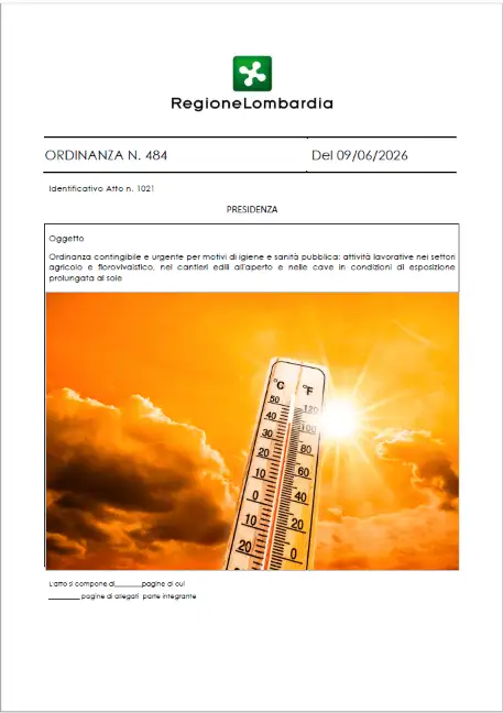 Ordinanza RL n. 484 del 9 giugno 2026